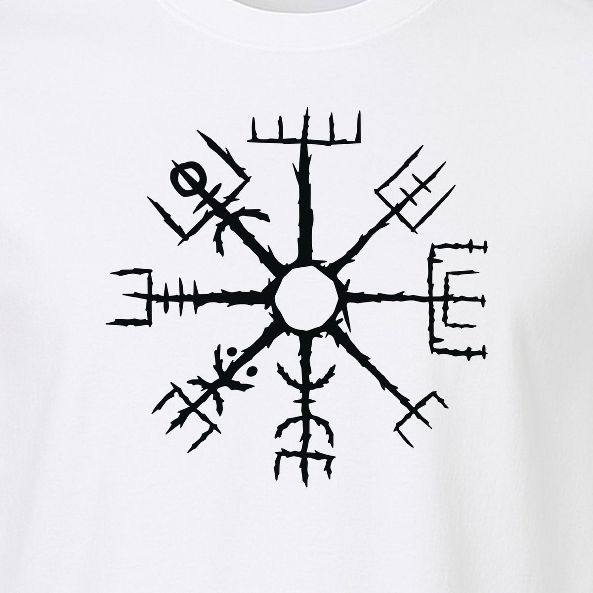 Vegvisir T-Shirt, Icelandic Runic Compass Design for Nordic Mythology Fans