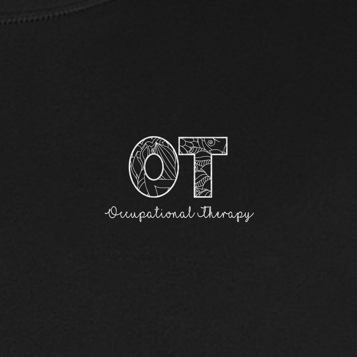 Occupational Therapy T-Shirt, OT Pocket Print with Line Art Lettering for Therapists and Students