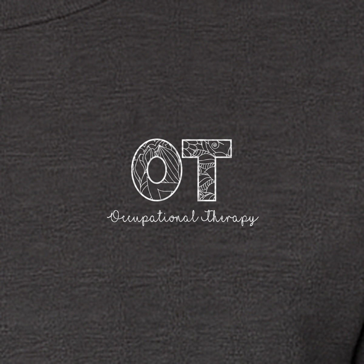 Occupational Therapy T-Shirt, OT Pocket Print with Line Art Lettering for Therapists and Students