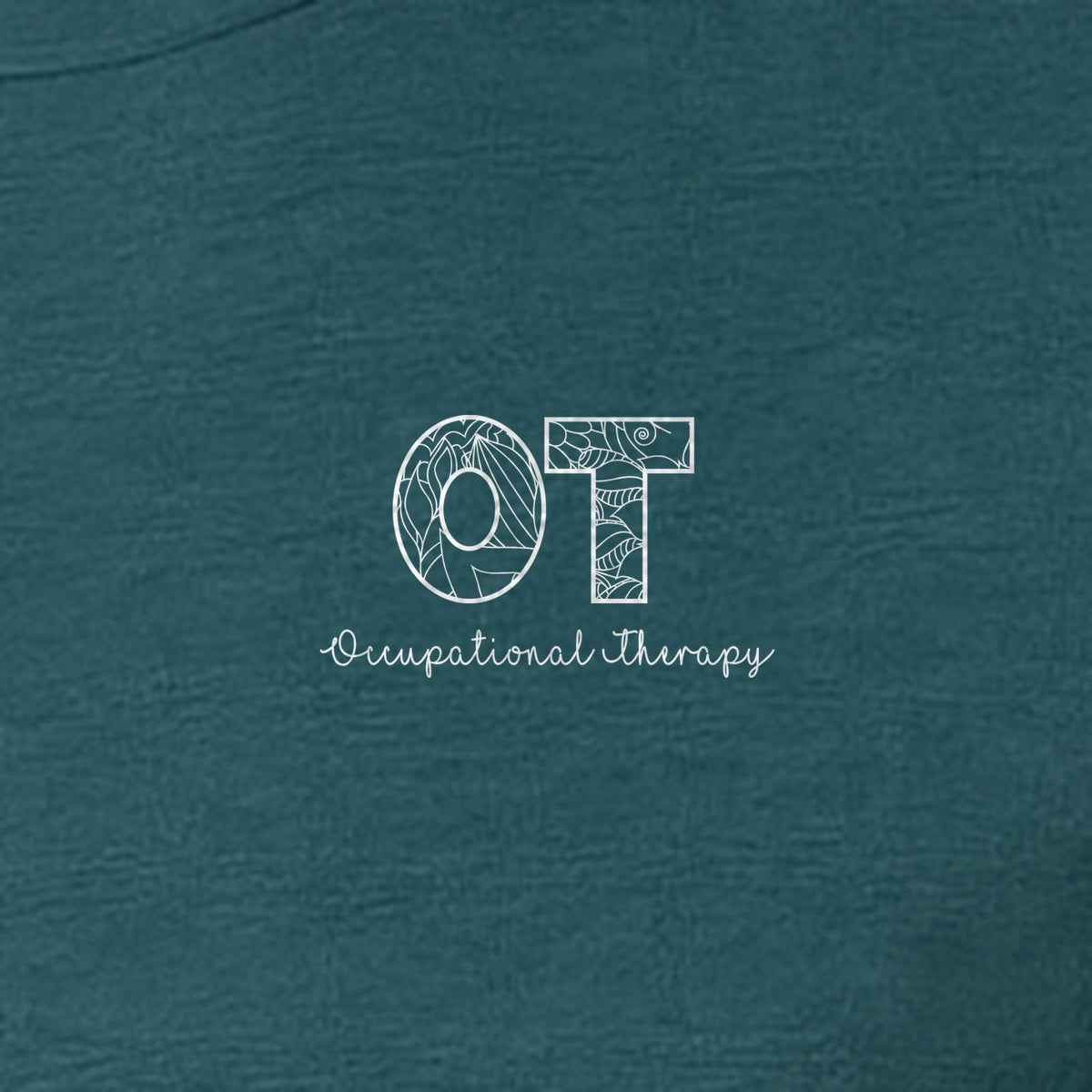 Occupational Therapy T-Shirt, OT Pocket Print with Line Art Lettering for Therapists and Students