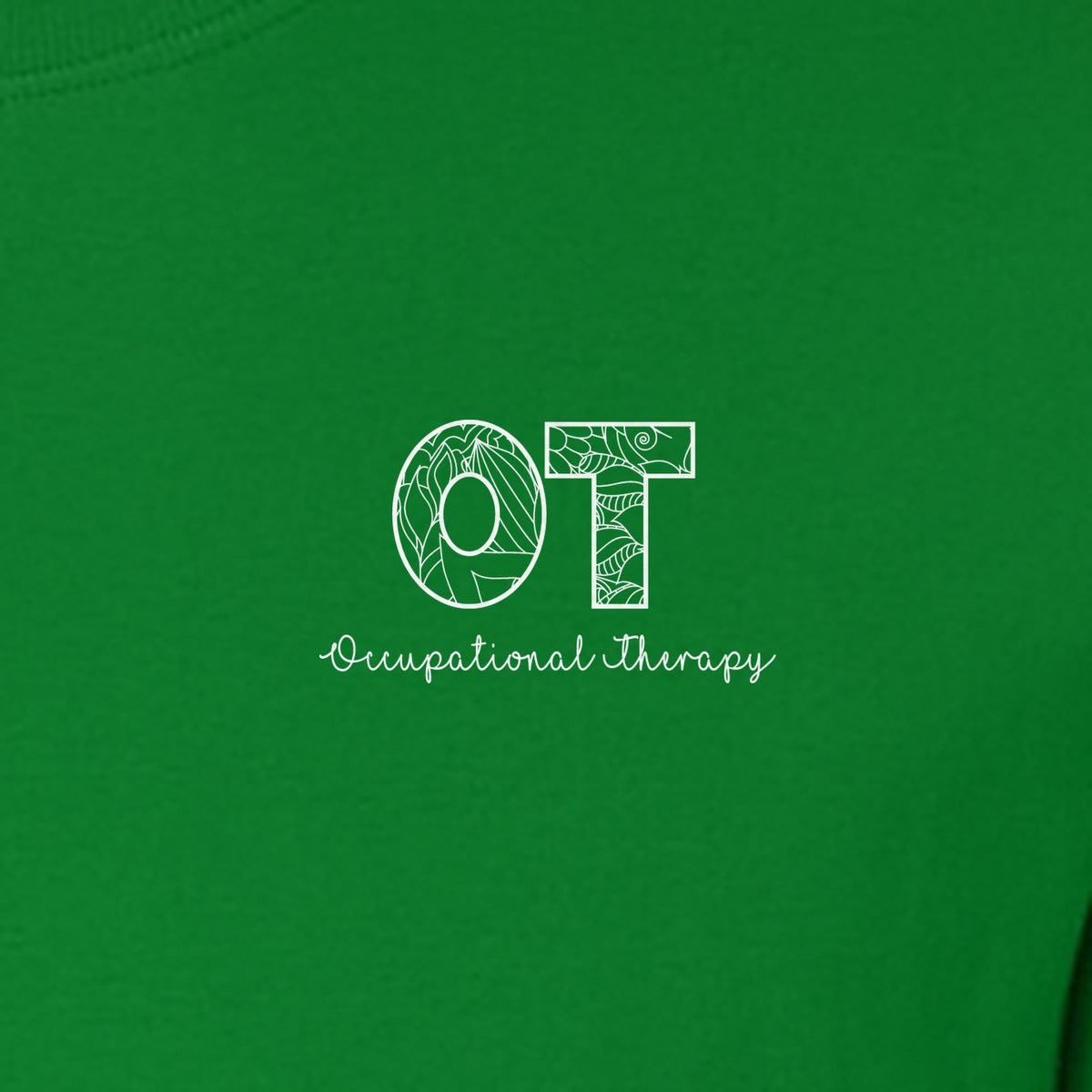 Occupational Therapy T-Shirt, OT Pocket Print with Line Art Lettering for Therapists and Students