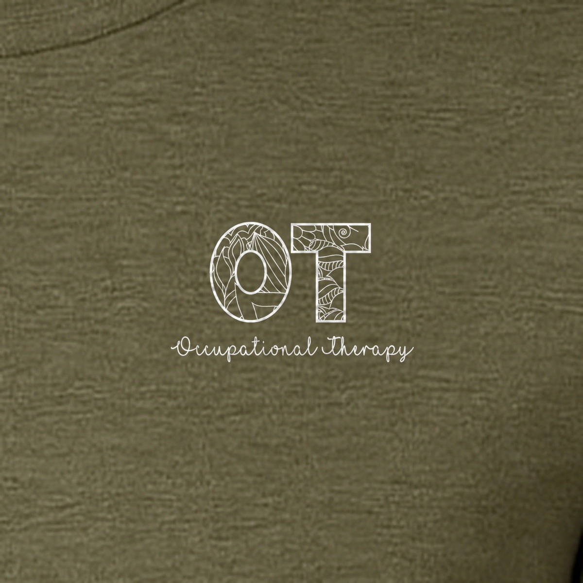 Occupational Therapy T-Shirt, OT Pocket Print with Line Art Lettering for Therapists and Students
