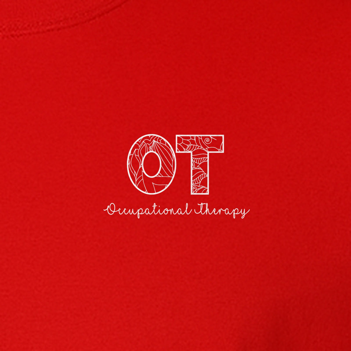 Occupational Therapy T-Shirt, OT Pocket Print with Line Art Lettering for Therapists and Students