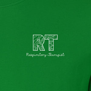 Respiratory Therapist T-Shirt, RT Pocket Print for Lung Care Professionals, Graduates and Coworkers