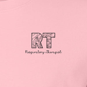 Respiratory Therapist T-Shirt, RT Pocket Print for Lung Care Professionals, Graduates and Coworkers