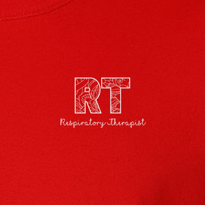 Respiratory Therapist T-Shirt, RT Pocket Print for Lung Care Professionals, Graduates and Coworkers