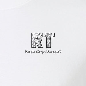 Respiratory Therapist T-Shirt, RT Pocket Print for Lung Care Professionals, Graduates and Coworkers