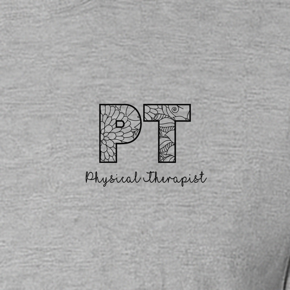 Physical Therapist T-Shirt, Floral PT Pocket Design for Therapy Professionals and Graduation Gifts