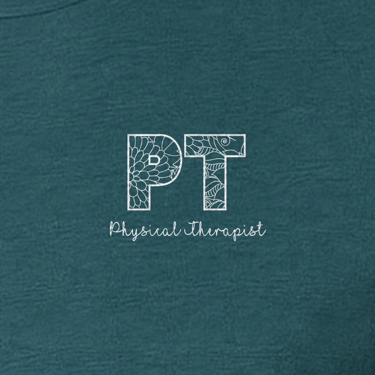 Physical Therapist T-Shirt, Floral PT Pocket Design for Therapy Professionals and Graduation Gifts