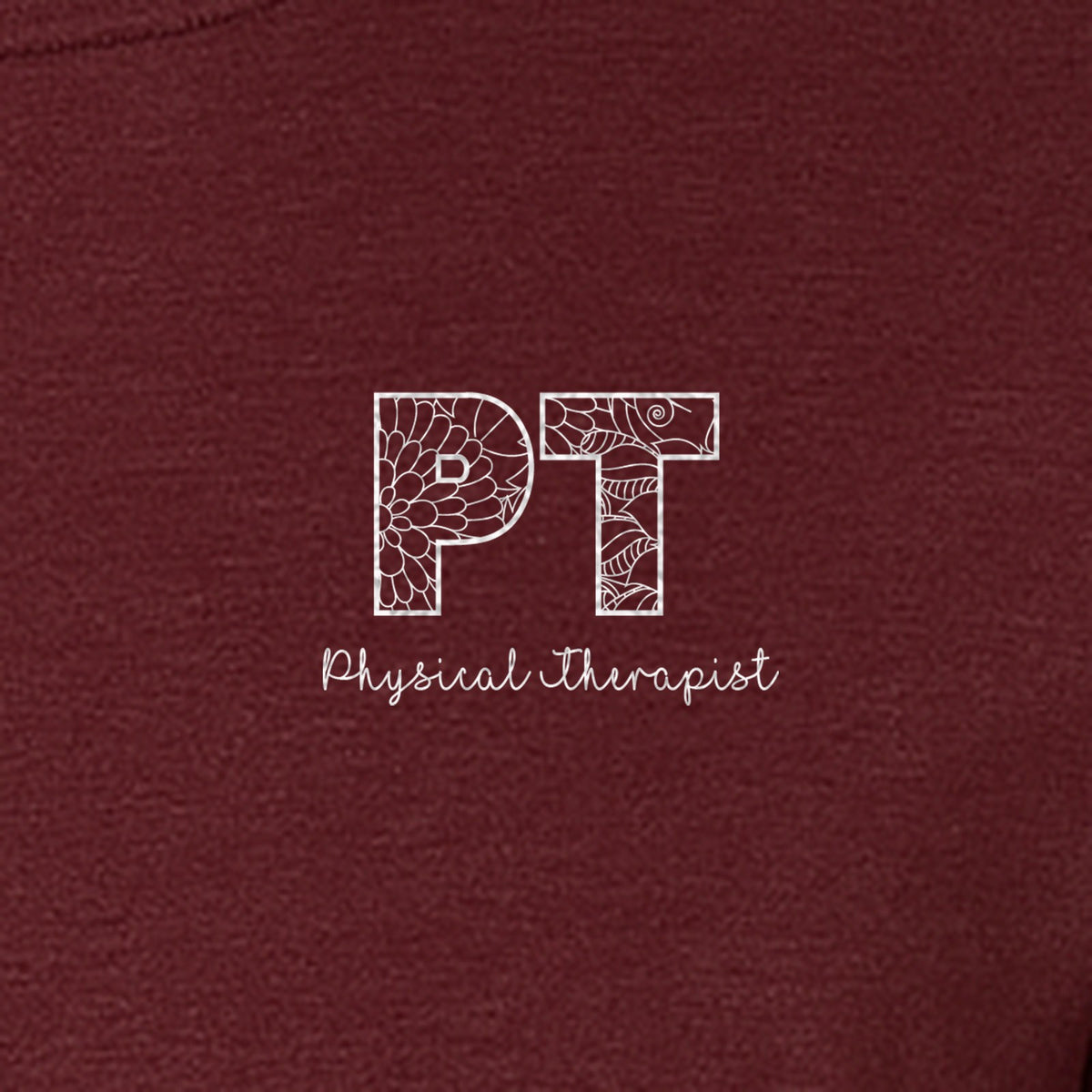 Physical Therapist T-Shirt, Floral PT Pocket Design for Therapy Professionals and Graduation Gifts