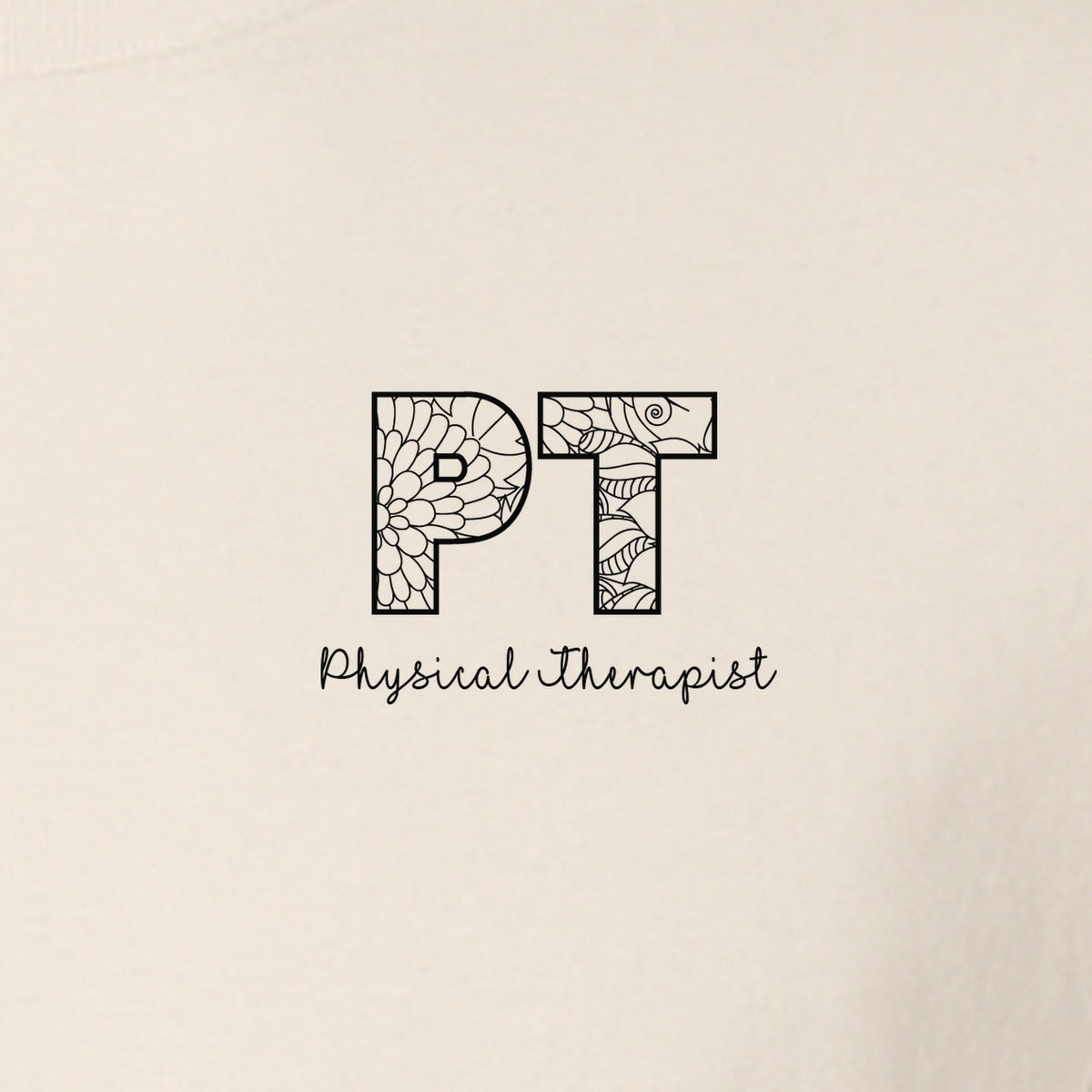 Physical Therapist T-Shirt, Floral PT Pocket Design for Therapy Professionals and Graduation Gifts