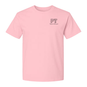 Physical Therapist T-Shirt, Floral PT Pocket Design for Therapy Professionals and Graduation Gifts