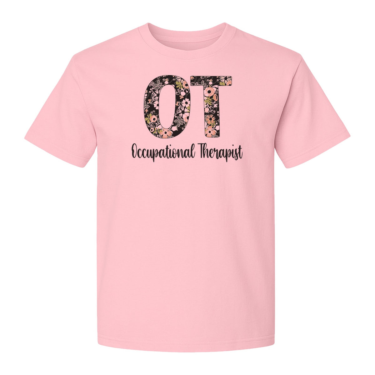 Occupational Therapist T-Shirt, Floral OT Letter Design for Therapy Students and Appreciation
