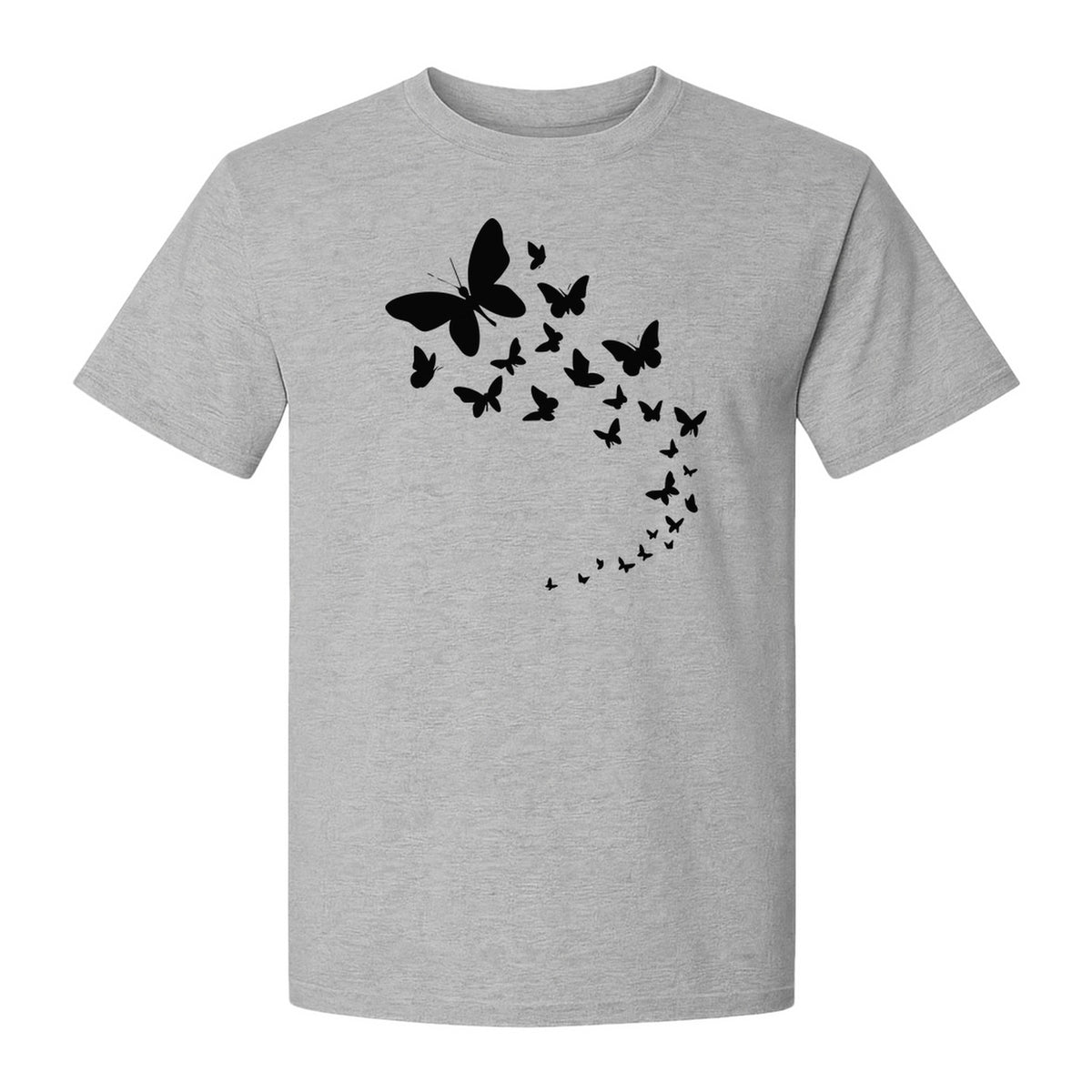Butterfly T-Shirt, Swirling Silhouette Graphic for Nature Lovers and Garden Fans
