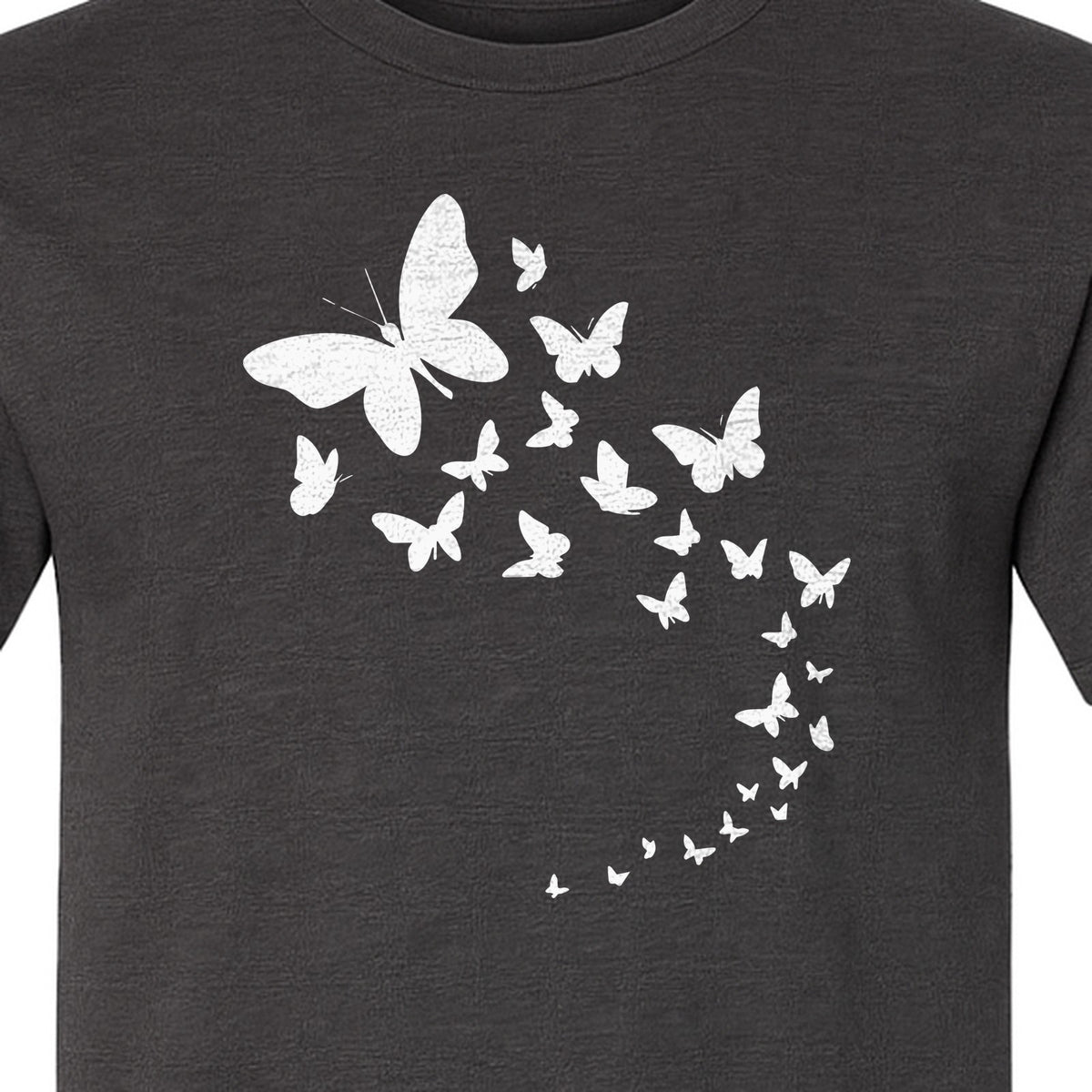 Butterfly T-Shirt, Swirling Silhouette Graphic for Nature Lovers and Garden Fans