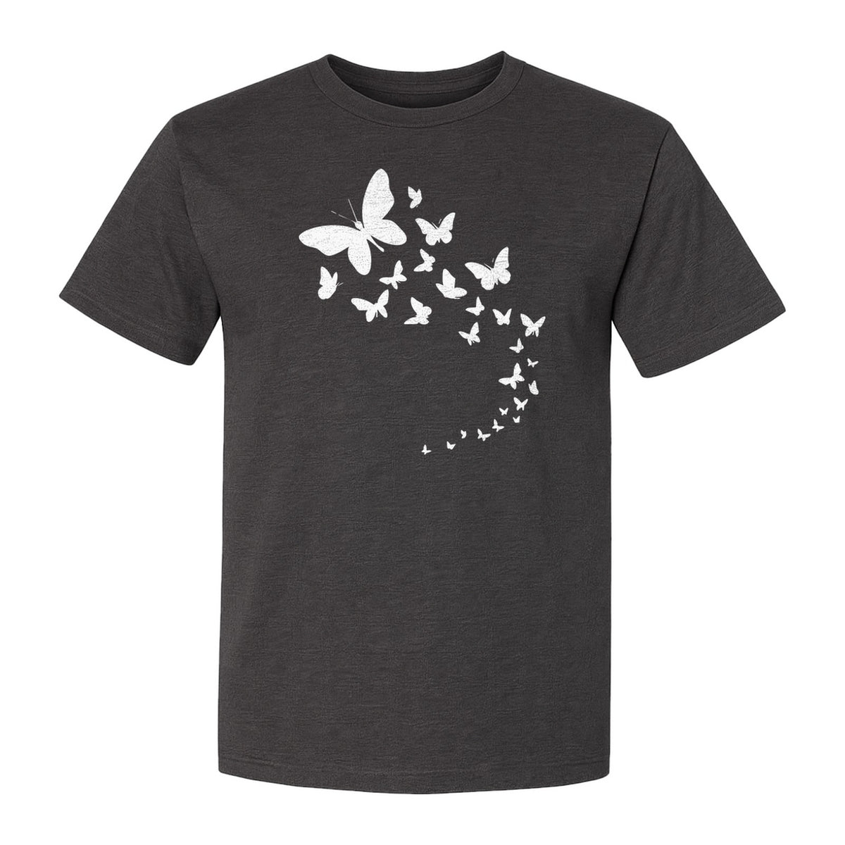 Butterfly T-Shirt, Swirling Silhouette Graphic for Nature Lovers and Garden Fans