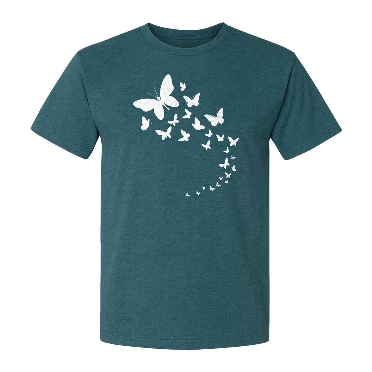 Butterfly T-Shirt, Swirling Silhouette Graphic for Nature Lovers and Garden Fans