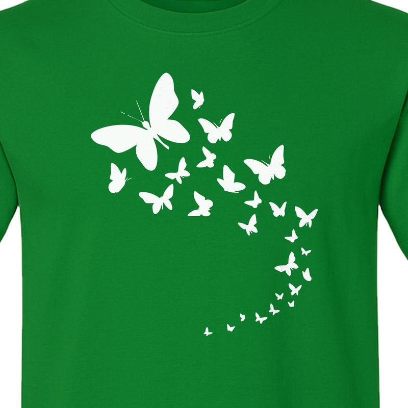Butterfly T-Shirt, Swirling Silhouette Graphic for Nature Lovers and Garden Fans