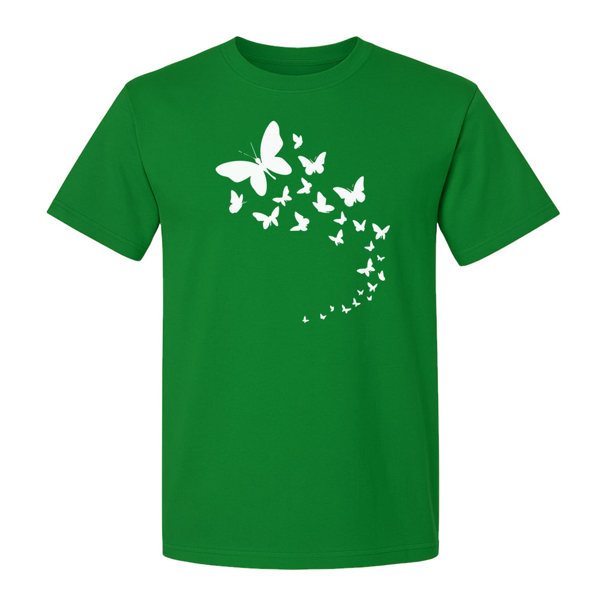 Butterfly T-Shirt, Swirling Silhouette Graphic for Nature Lovers and Garden Fans