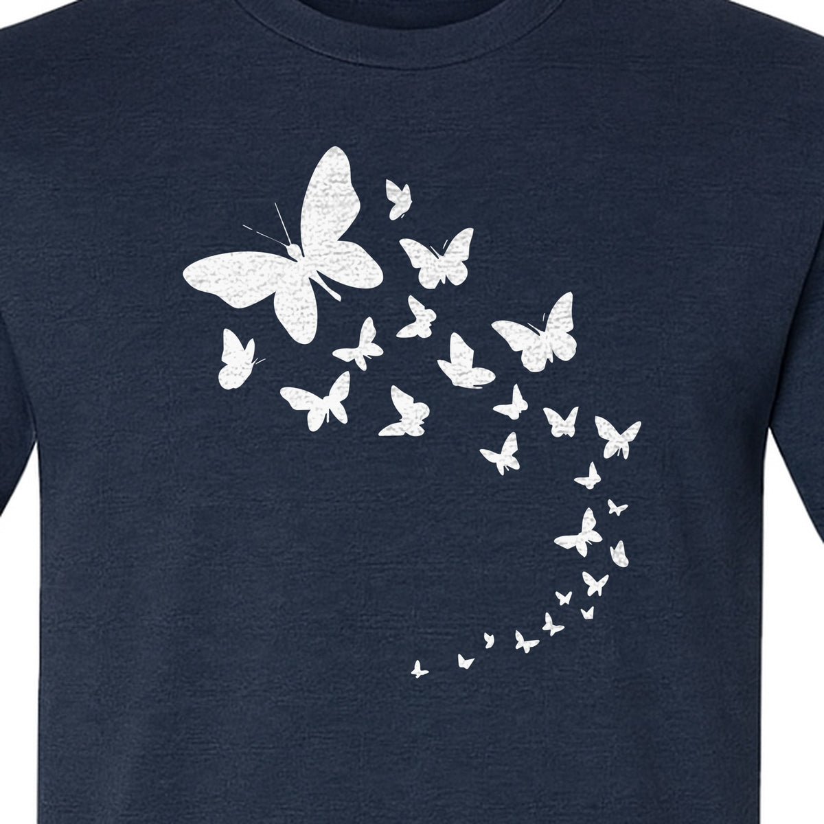 Butterfly T-Shirt, Swirling Silhouette Graphic for Nature Lovers and Garden Fans
