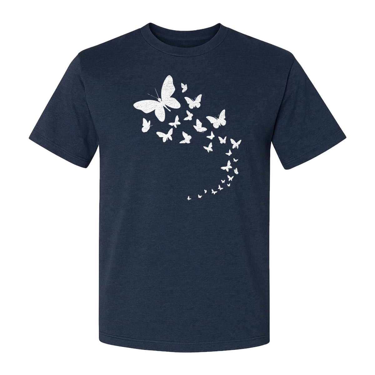 Butterfly T-Shirt, Swirling Silhouette Graphic for Nature Lovers and Garden Fans