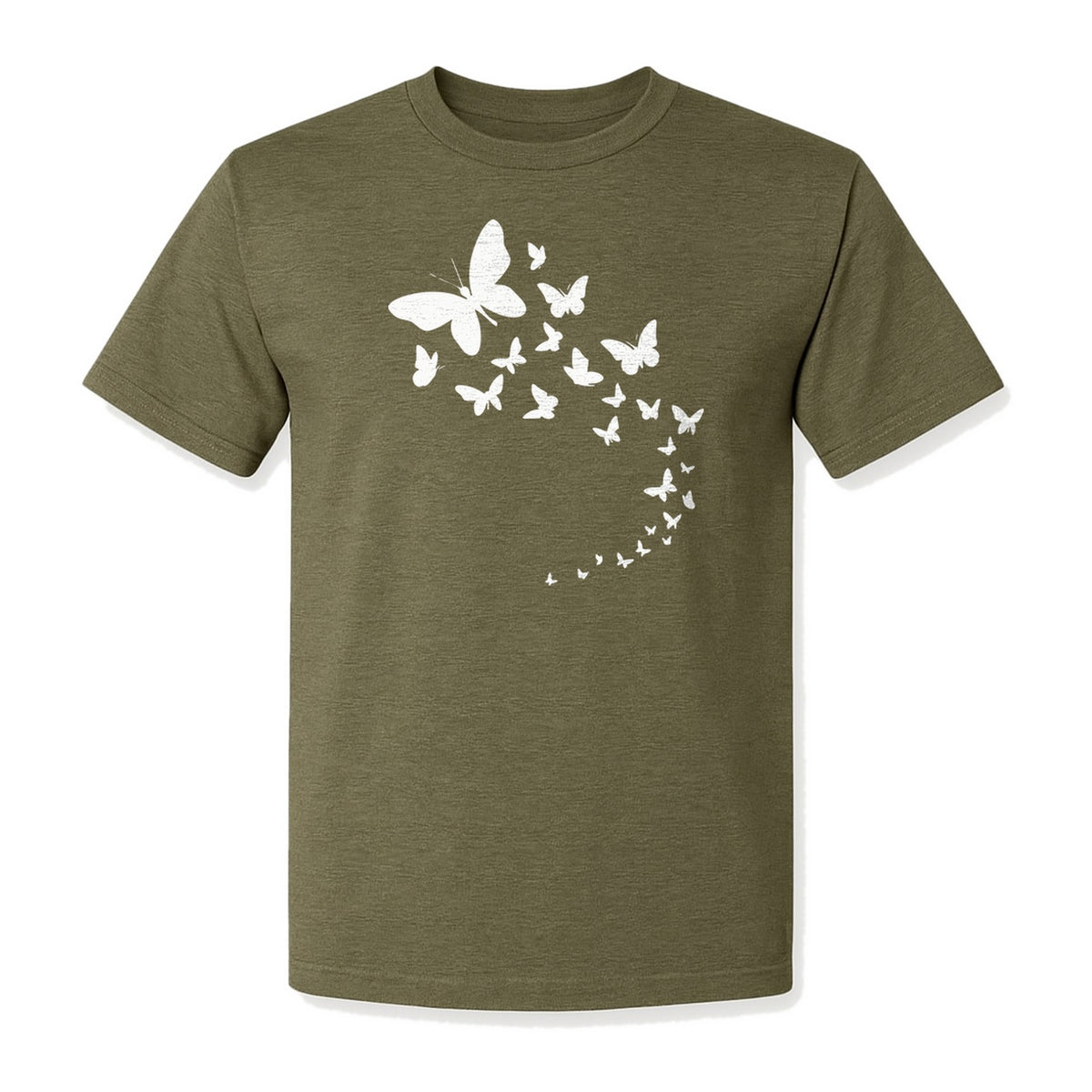 Butterfly T-Shirt, Swirling Silhouette Graphic for Nature Lovers and Garden Fans