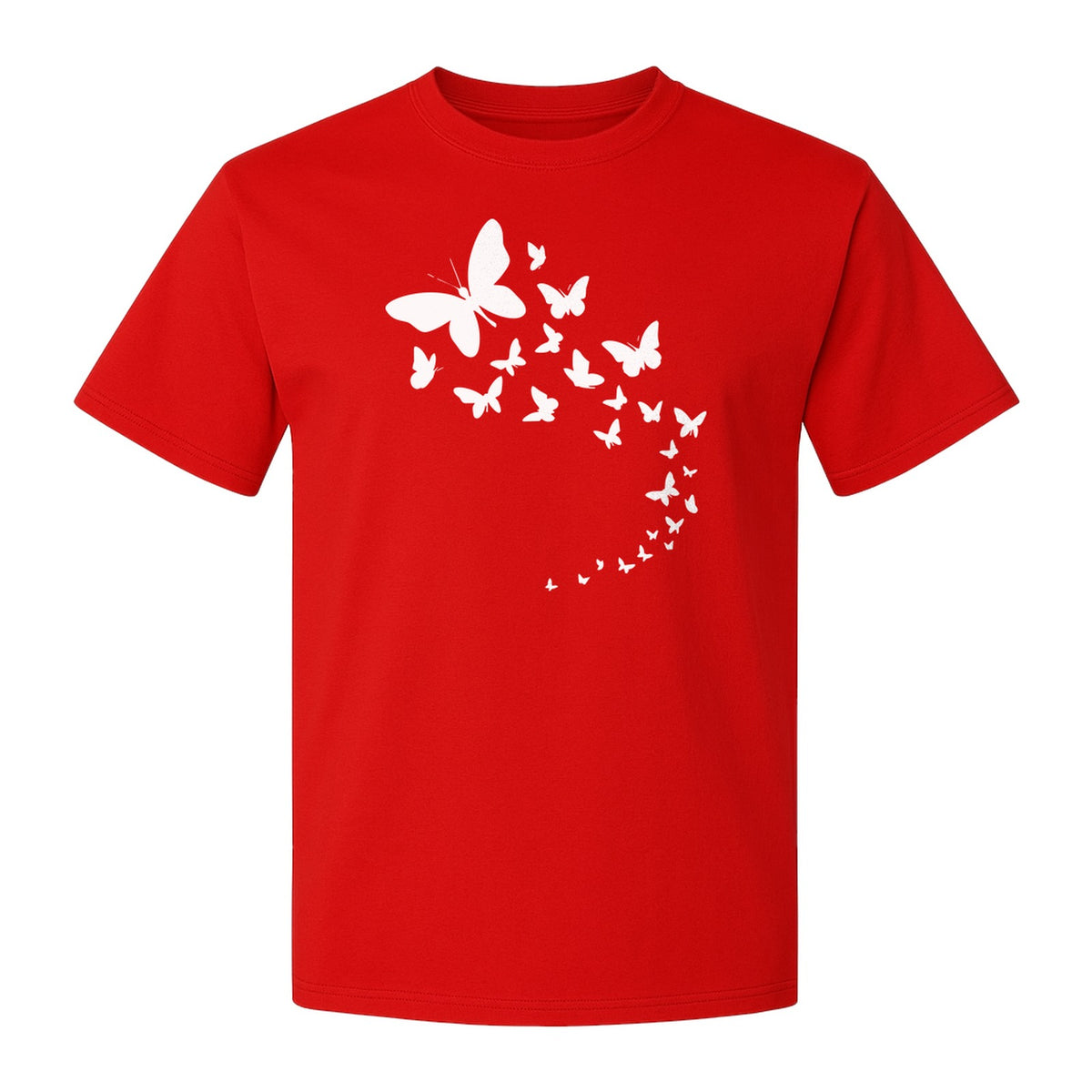 Butterfly T-Shirt, Swirling Silhouette Graphic for Nature Lovers and Garden Fans