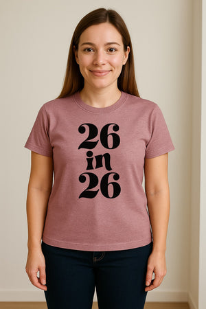 26th Birthday T-Shirt, Turning Twenty-Six Graphic for Milestone Celebrations and Adult Parties