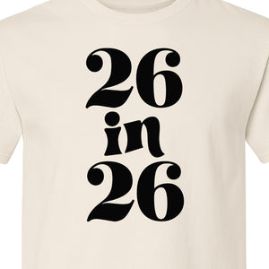 26th Birthday T-Shirt, Turning Twenty-Six Graphic for Milestone Celebrations and Adult Parties