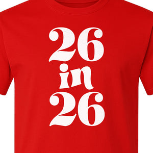 26th Birthday T-Shirt, Turning Twenty-Six Graphic for Milestone Celebrations and Adult Parties