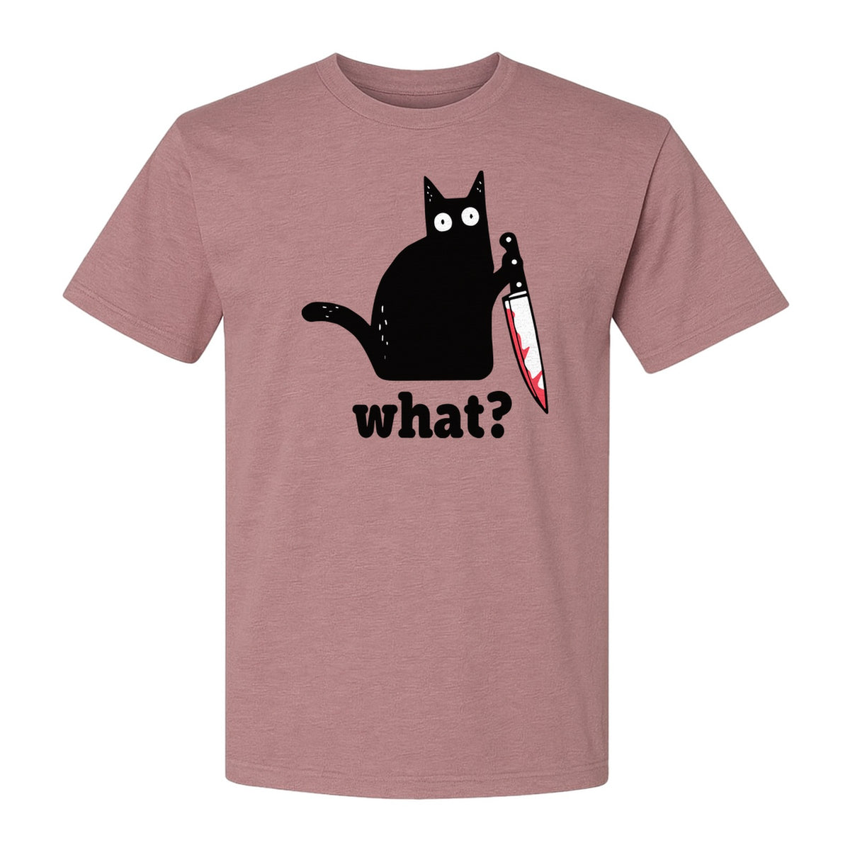 Black Cat T-Shirt, What Knife Graphic Funny Horror Design for Kitty Lovers