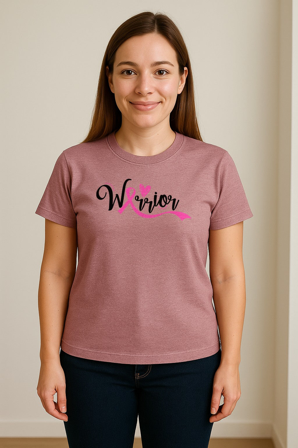 Breast Cancer Awareness T-Shirt, Warrior Pink Ribbon Support Design for Survivors and Loved Ones