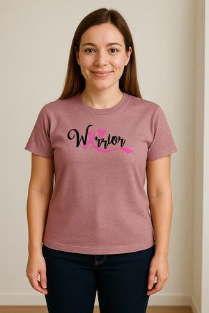 Breast Cancer Awareness T-Shirt, Warrior Pink Ribbon Support Design for Survivors and Loved Ones