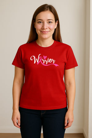 Breast Cancer Awareness T-Shirt, Warrior Pink Ribbon Support Design for Survivors and Loved Ones