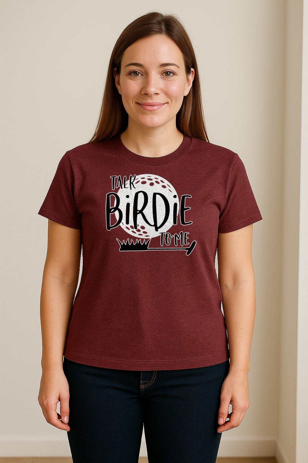 Golf T-Shirt, Talk Birdie To Me Funny Golfer Design for Players, Father's Day and Birthdays