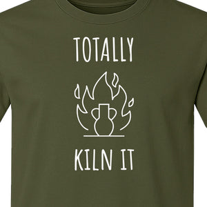 Pottery T-Shirt, Totally Kiln It Funny Ceramic Studio Design for Clay Artists