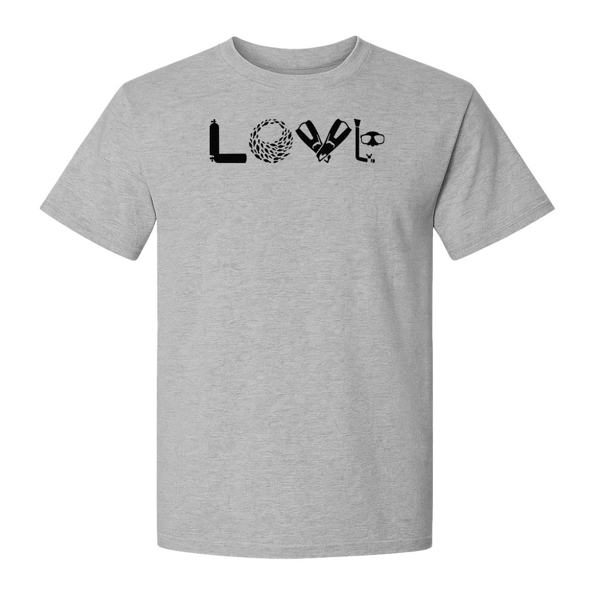 Scuba Diving T-Shirt, Love Letter Graphic for Divers and Underwater Adventure Gifts