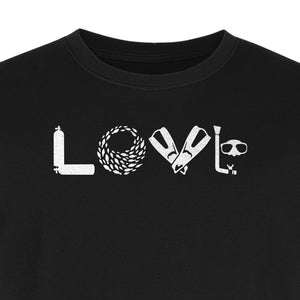 Scuba Diving T-Shirt, Love Letter Graphic for Divers and Underwater Adventure Gifts