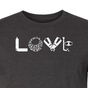 Scuba Diving T-Shirt, Love Letter Graphic for Divers and Underwater Adventure Gifts