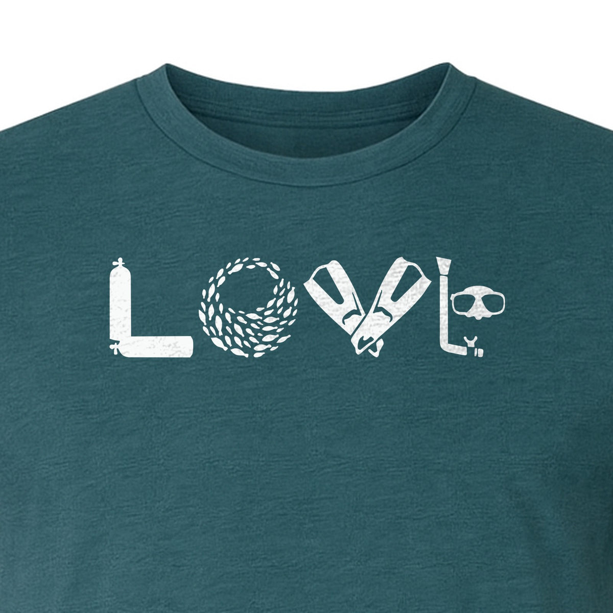 Scuba Diving T-Shirt, Love Letter Graphic for Divers and Underwater Adventure Gifts