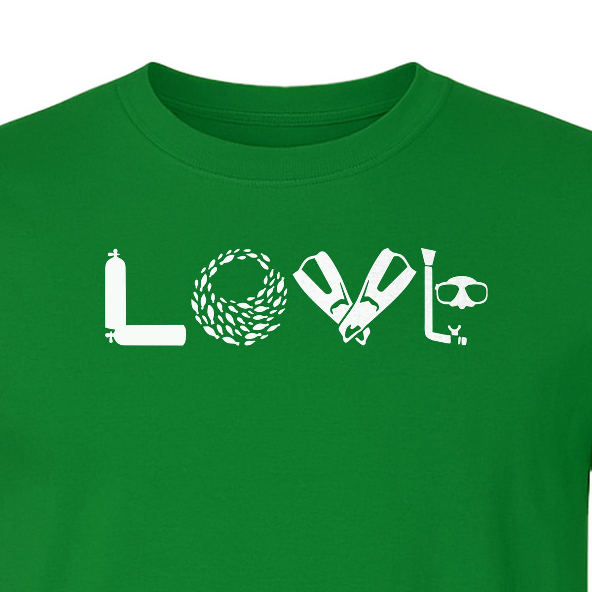 Scuba Diving T-Shirt, Love Letter Graphic for Divers and Underwater Adventure Gifts