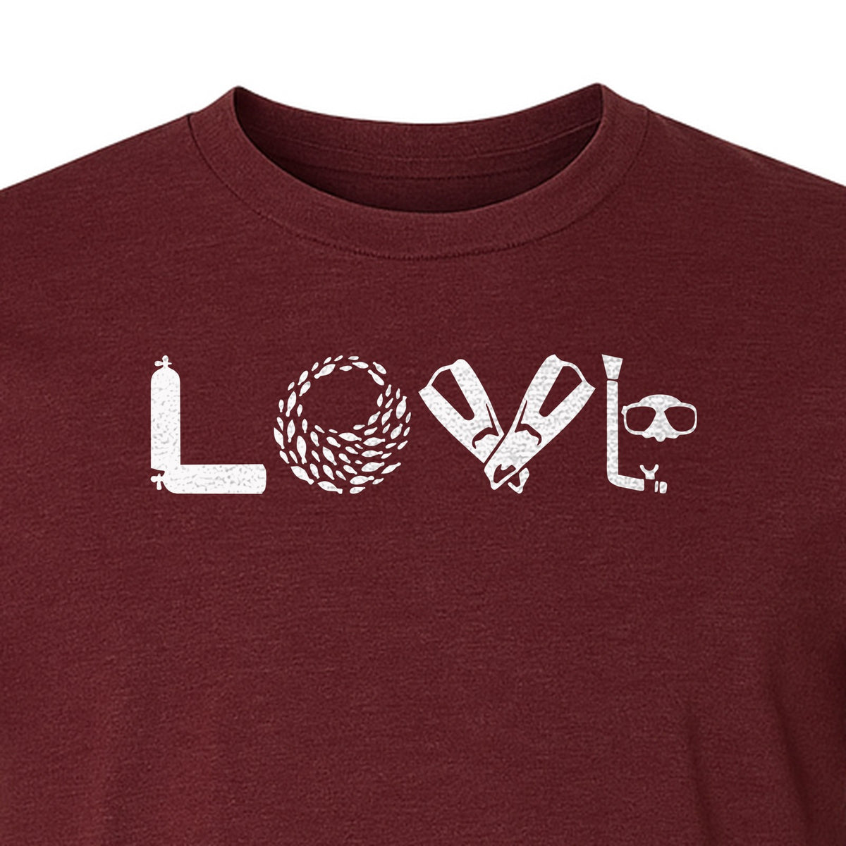 Scuba Diving T-Shirt, Love Letter Graphic for Divers and Underwater Adventure Gifts