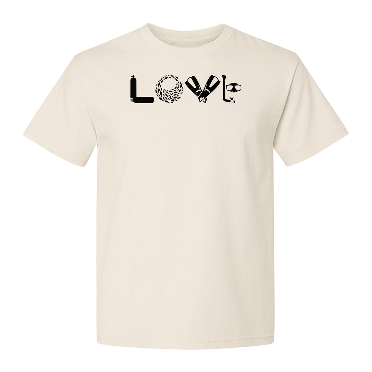 Scuba Diving T-Shirt, Love Letter Graphic for Divers and Underwater Adventure Gifts