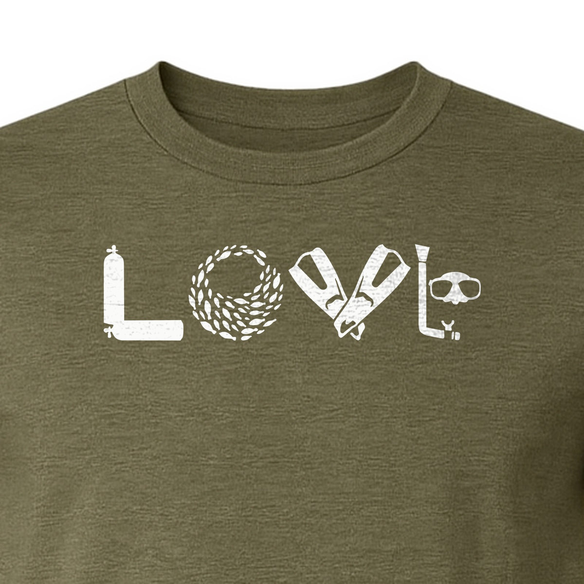 Scuba Diving T-Shirt, Love Letter Graphic for Divers and Underwater Adventure Gifts