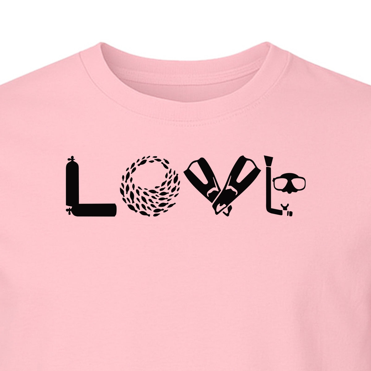 Scuba Diving T-Shirt, Love Letter Graphic for Divers and Underwater Adventure Gifts