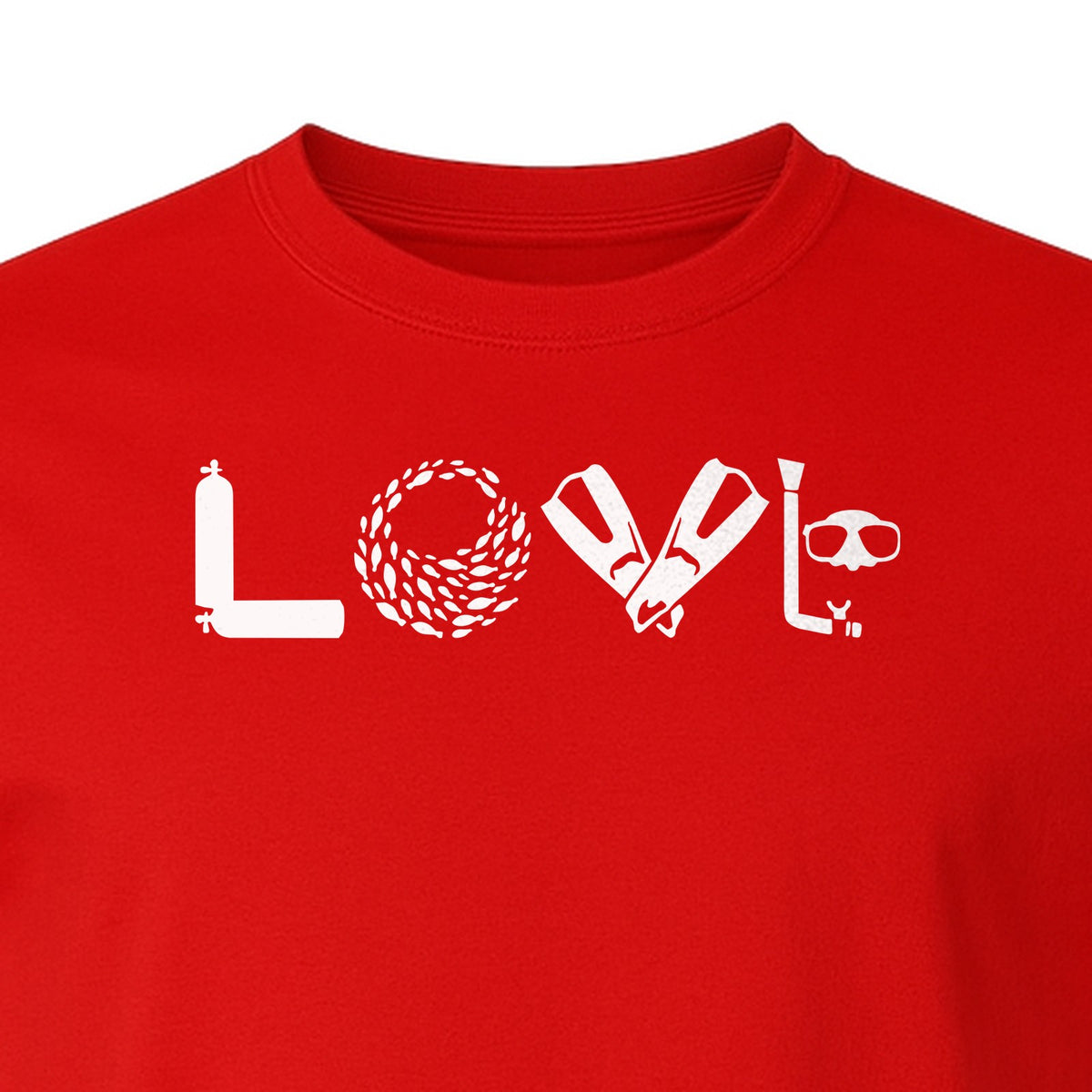 Scuba Diving T-Shirt, Love Letter Graphic for Divers and Underwater Adventure Gifts