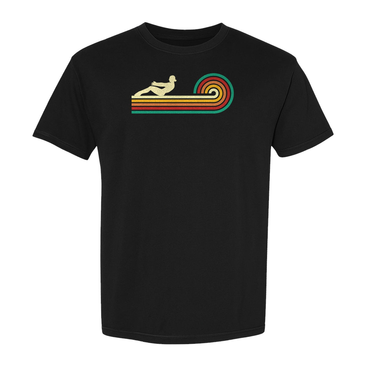 Pilates T-Shirt, Retro Rainbow Reformer Workout Design for Fitness Fans and Instructors