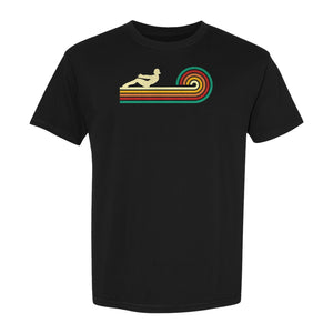 Pilates T-Shirt, Retro Rainbow Reformer Workout Design for Fitness Fans and Instructors