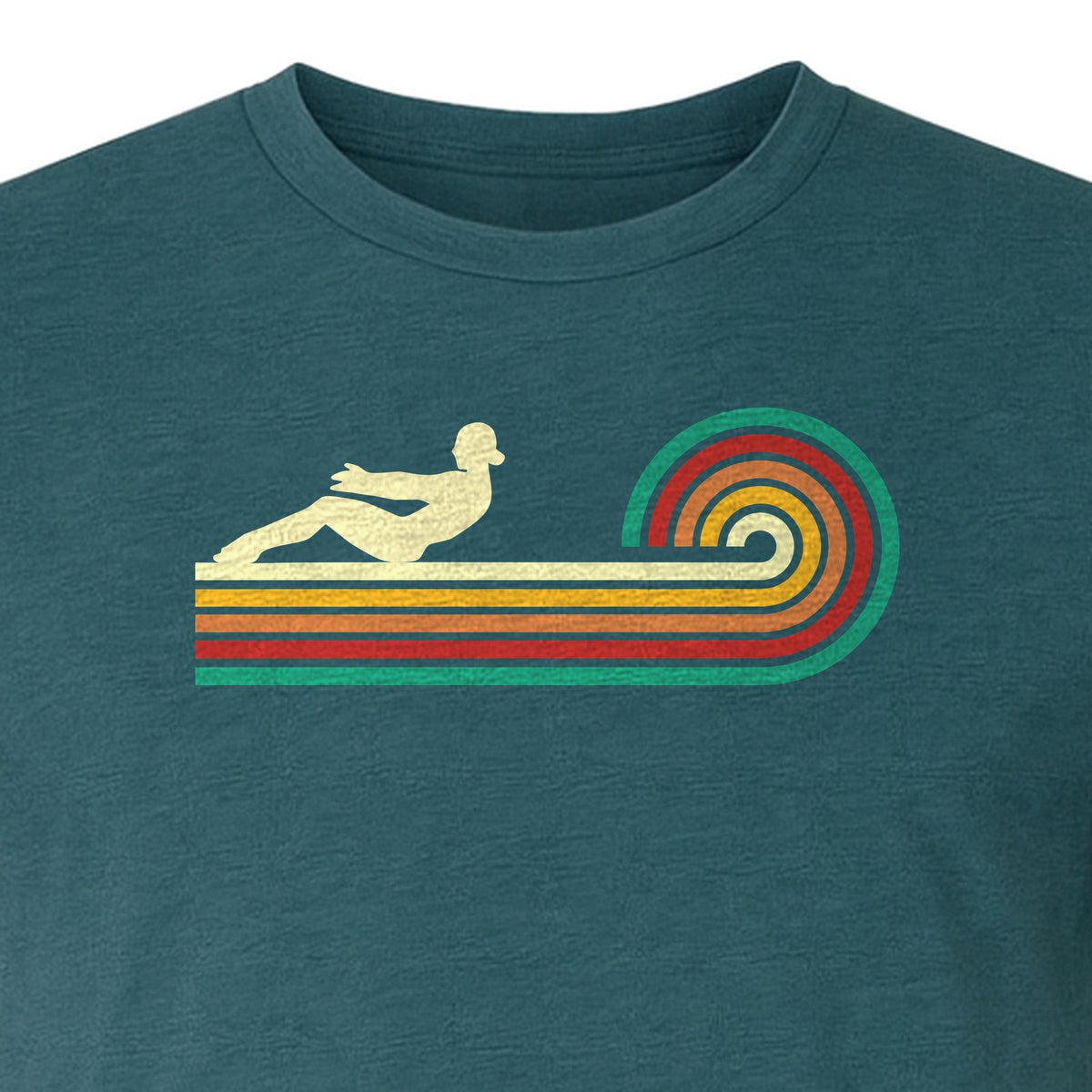 Pilates T-Shirt, Retro Rainbow Reformer Workout Design for Fitness Fans and Instructors