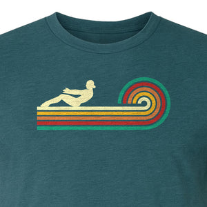 Pilates T-Shirt, Retro Rainbow Reformer Workout Design for Fitness Fans and Instructors